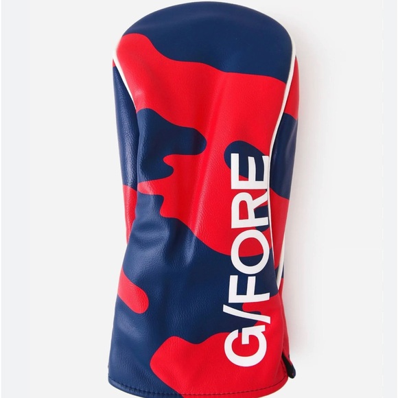 NWT G/Fore G4 Driver Headcover Camo Birdie Blue Red Polyurethane And Velour 4 Gs - Picture 1 of 7